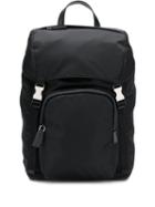 Prada Buckled Backpack - Black
