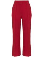 Joseph Ridge Seam Wool-cotton Blend Trousers - Red