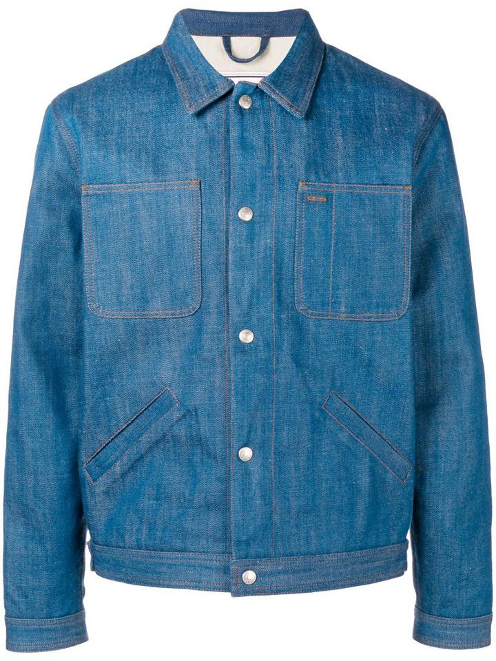 Ami Paris Buttoned Denim Jacket - Blue