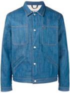 Ami Paris Buttoned Denim Jacket - Blue
