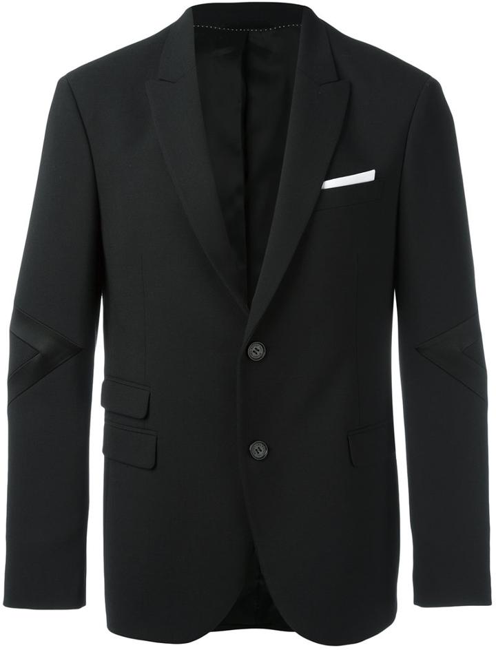 Neil Barrett - Single-breasted Suit Jacket - Men - Polyamide/polyester/spandex/elastane/virgin Wool - 48, Black, Polyamide/polyester/spandex/elastane/virgin Wool