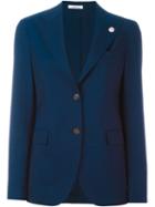 Lardini Flower Detail Blazer, Women's, Size: 46, Blue, Spandex/elastane/acetate/wool/pbt Elite