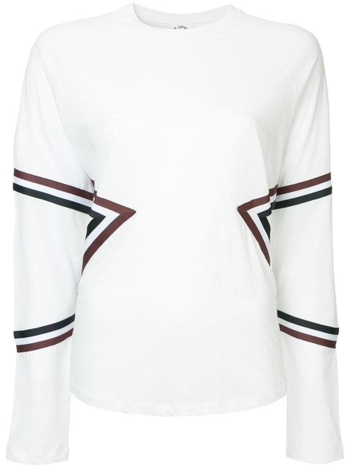 The Upside Geometric Print Sweater - White