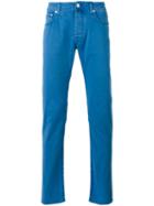 Jacob Cohen Tapered Jeans, Men's, Size: 36, Blue, Cotton/spandex/elastane