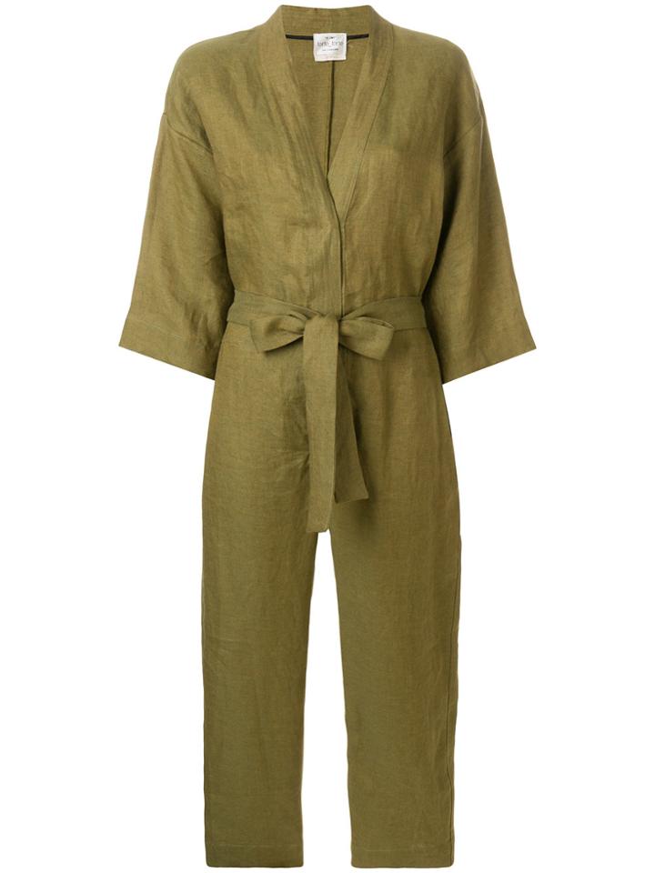 Forte Forte Belted Jumpsuit - Green