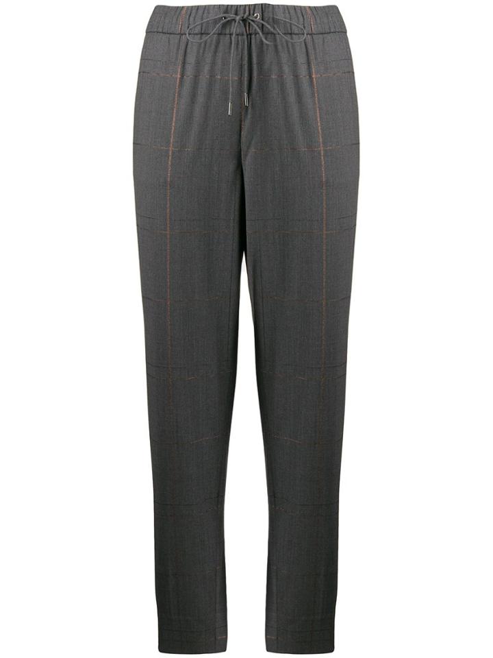 Fabiana Filippi High Rise Drawstring Tapered Trousers - Grey