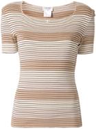 Chanel Pre-owned 1998 Striped T-shirt - Brown
