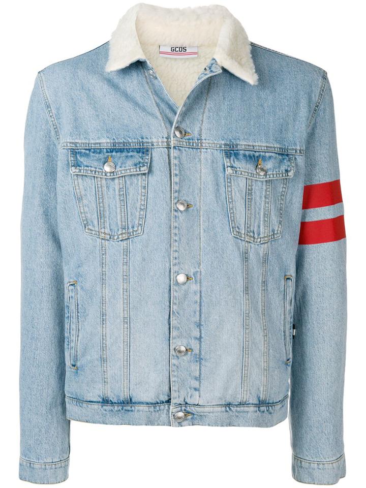 Gcds Fitted Denim Jacket - Blue