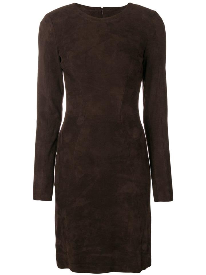Drome Lamb Skin Dress - Brown