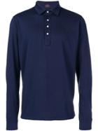 Mp Massimo Piombo Long Sleeve Polo Shirt - Blue