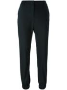 Michael Michael Kors Gathered Ankle Trousers, Women's, Size: 2, Black, Spandex/elastane/wool
