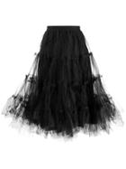 Rundholz Black Label Mesh Detail Tiered Skirt