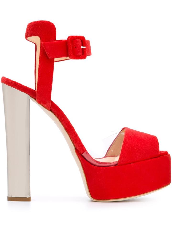 Giuseppe Zanotti Design 'ernestine' Pvc Panel Platform Sandals