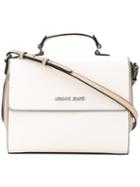 Armani Jeans - Logo Plaque Shoulder Bag - Women - Polyurethane/synthetic Resin - One Size, Nude/neutrals, Polyurethane/synthetic Resin