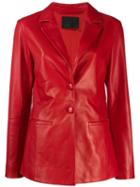 Drome Leather Blazer - Red