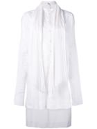 Masnada - Pleated High Low Dress - Women - Polyester/cotton - 42, White, Polyester/cotton
