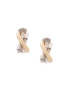 John Hardy 18kt Yellow Gold And Sterling Silver Small J Hoop Earrings