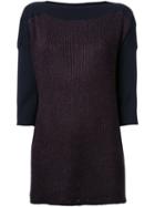 Theatre Products Boat Neck Rib Top, Women's, Black, Polyester