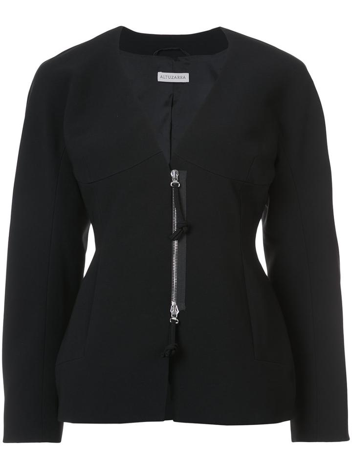 Altuzarra - Zipped Fitted Jacket - Women - Triacetate/polyester - 36, Black, Triacetate/polyester