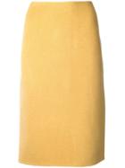 Versace Pre-owned 1980 Pencil Skirt - Yellow