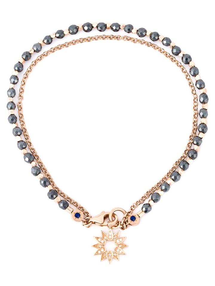 Astley Clarke Sun Biography Bracelet, Women's, Metallic, Hematite/sterling Silver/diamond/gold Vermeil