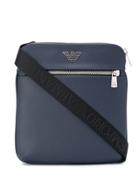 Emporio Armani Logo Plaque Messenger Bag - Blue