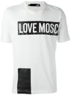 Love Moschino Logo Print T-shirt, Men's, Size: Medium, White, Cotton