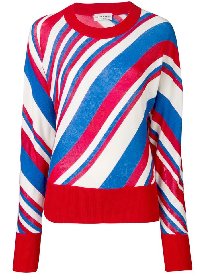 Sonia Rykiel Striped Sweater - Red