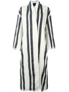 Erika Cavallini 'caban Dilip' Coat, Women's, Size: 46, White, Linen/flax/cotton