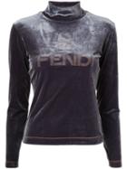 Fendi Pre-owned High Neck Long Sleeve Tops - Grey