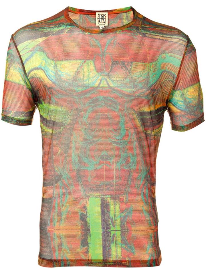 Jean Paul Gaultier Vintage Sheer Printed T-shirt - Orange