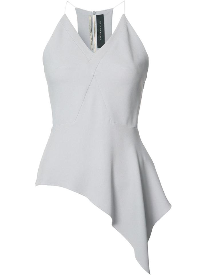 Roland Mouret Pleated Trim Top - Pink & Purple