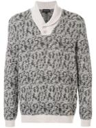 Emporio Armani Knitted Shawl-neck Sweater - Grey