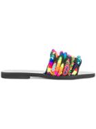 Elina Linardaki Woven Strap Sandals - Multicolour