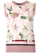 Dolce & Gabbana Sleeveless Lily-print Blouse - Pink