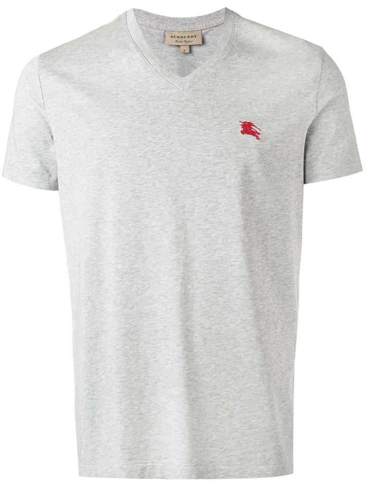 Burberry Chest Logo T-shirt, Men's, Size: Xxl, Grey, Cotton