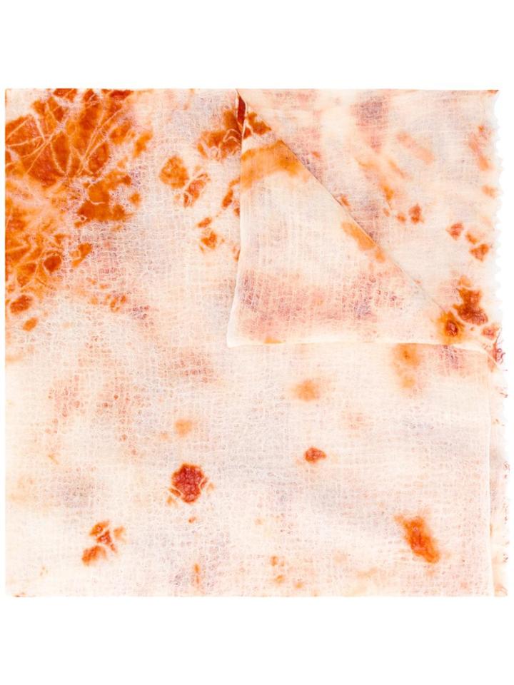 Suzusan Spotted Print Scarf - Yellow & Orange