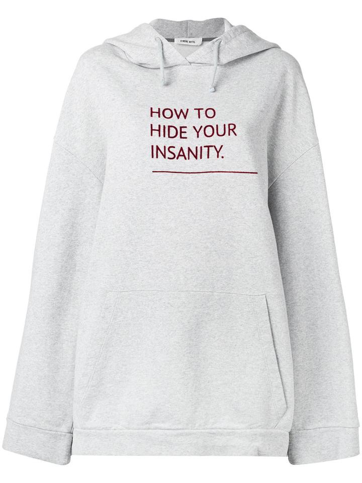 Circus Hotel - Printed Hoodie - Women - Cotton - S, Grey, Cotton