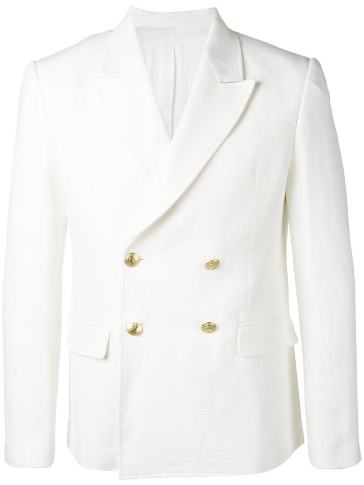 Pierre Balmain - Classic Blazer - Men - Cotton/linen/flax/viscose - 50, White, Cotton/linen/flax/viscose