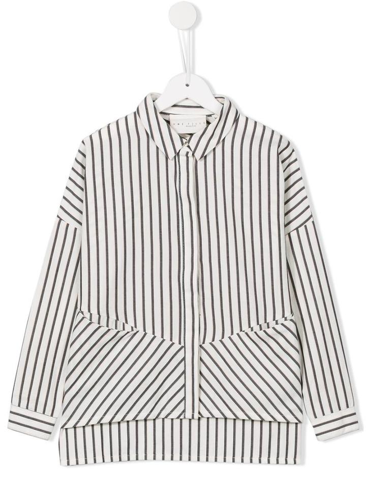 Une Fille Striped Shirt, Girl's, Size: 8 Yrs, White