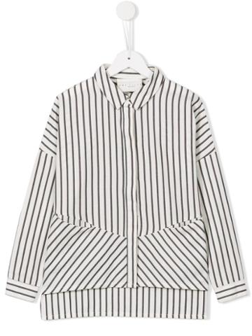 Une Fille Striped Shirt, Girl's, Size: 8 Yrs, White