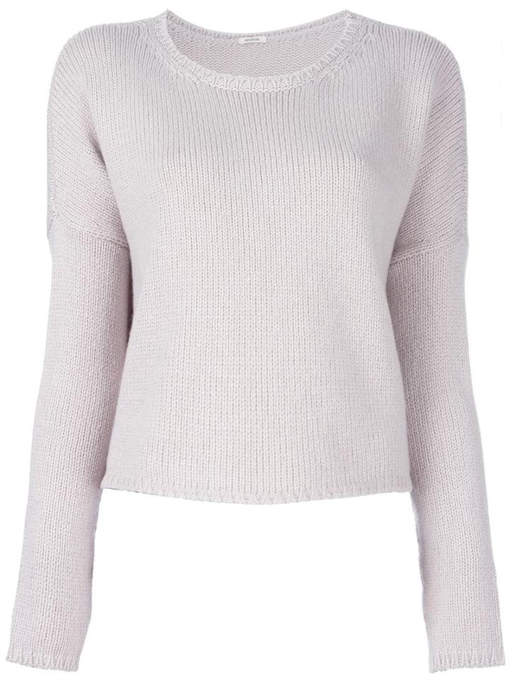Apuntob Round Neck Jumper, Women's, Size: Large, Grey, Cashmere