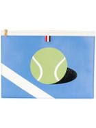 Thom Browne Large Zipper Laptop Holder (39x28cm) With Tennis Ball