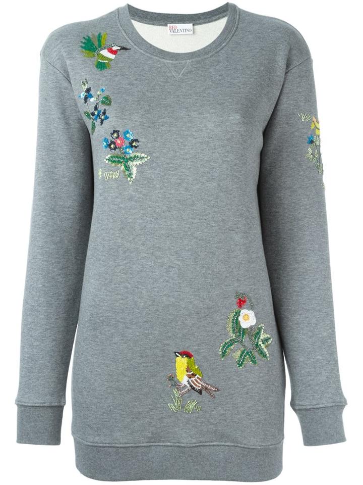 Red Valentino Sequin-embroidered Sweatshirt