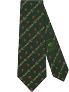 Gucci Double G Pineapple Strawberry Tie - Green