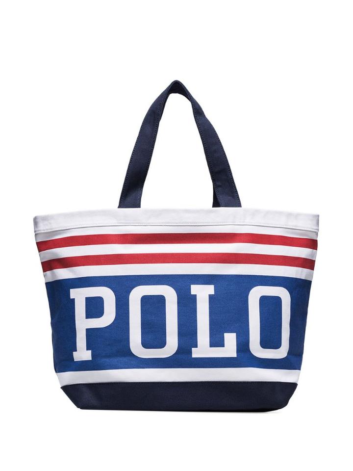 Polo Ralph Lauren Logo Stripe Tote Bag - Blue