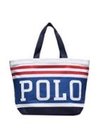 Polo Ralph Lauren Logo Stripe Tote Bag - Blue