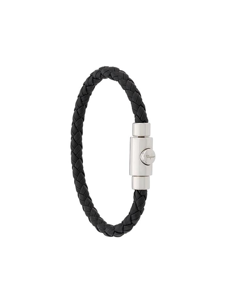 Salvatore Ferragamo Woven Bracelet - Black