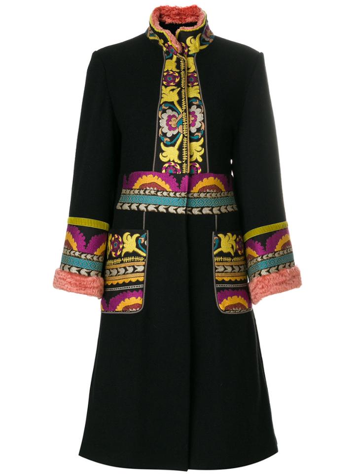 Etro Embroidered Cardi-coat - Black