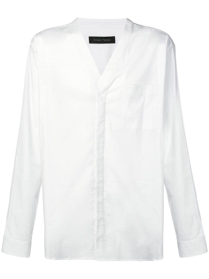 Christian Pellizzari Long-sleeve Kimono Shirt - White